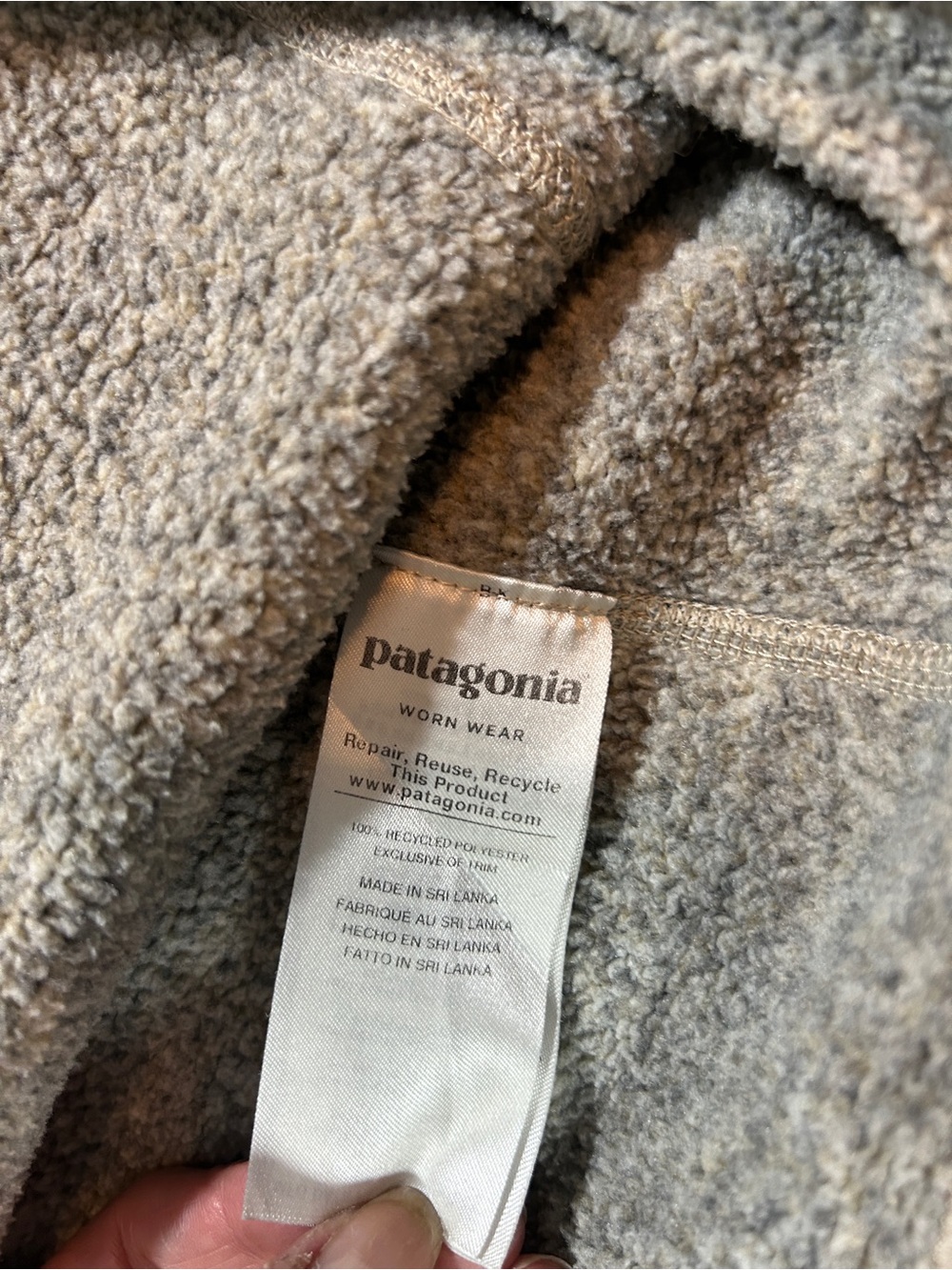 Patagonia Women's Better Sweater 1/4 Zip Fleece Pullover XS Oatmeal - Picture 9 of 11